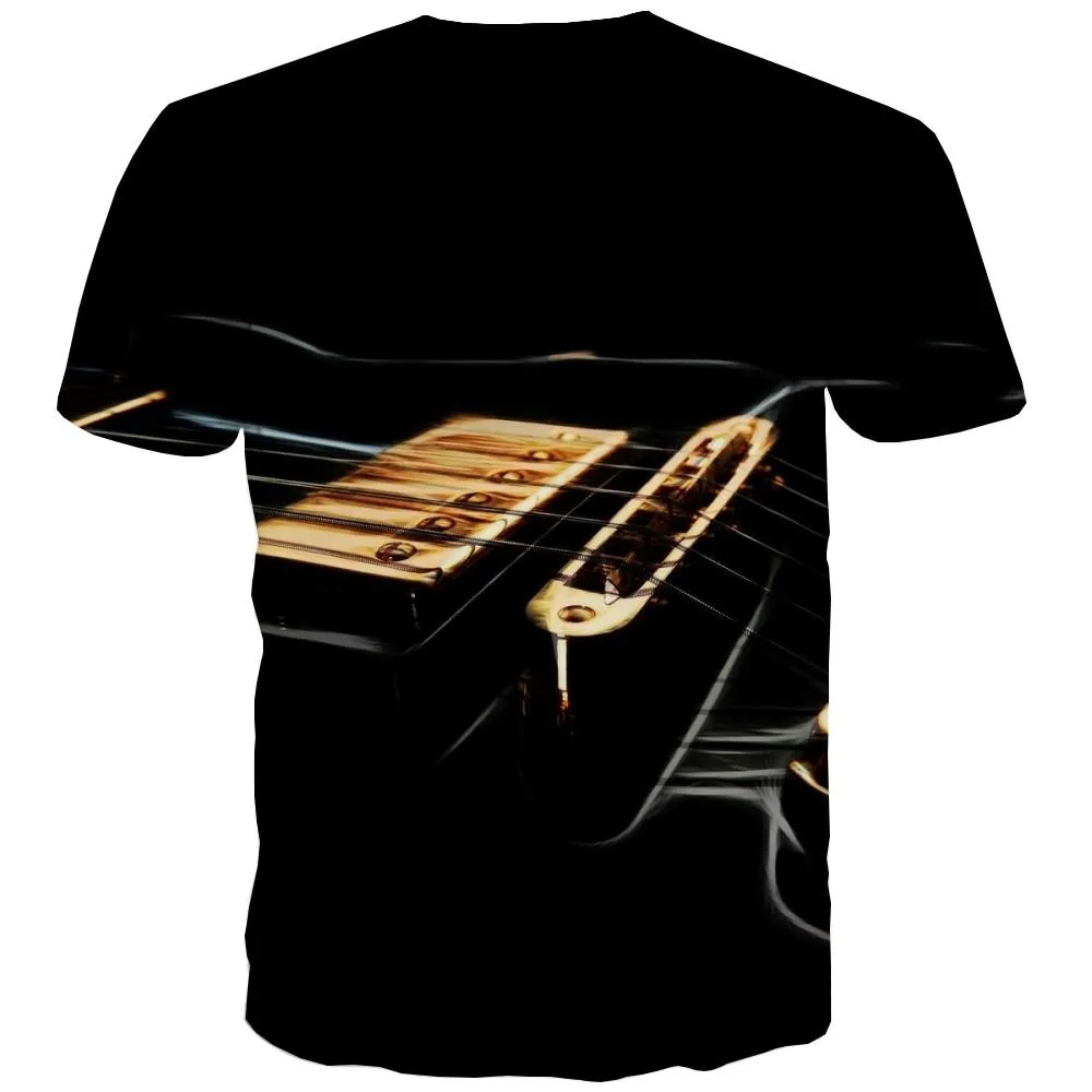 Music T-shirt Men Instrument T shirts Funny Retro Shirt Print Electronic Tshirt Printed