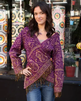 Mystical Gaia Wrap Jacket Purple