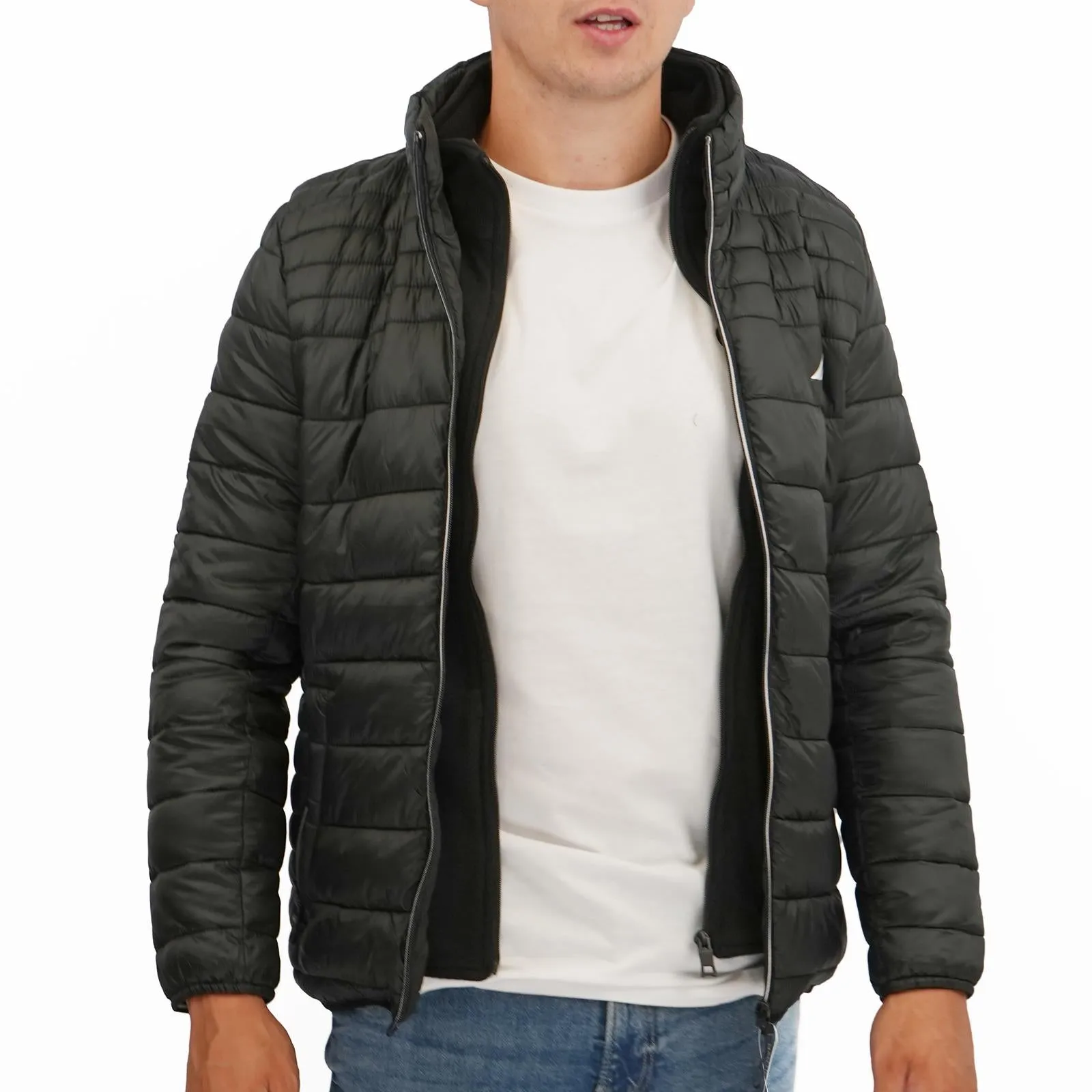 Nautica Performance Double Zip Puffer Jacket Black