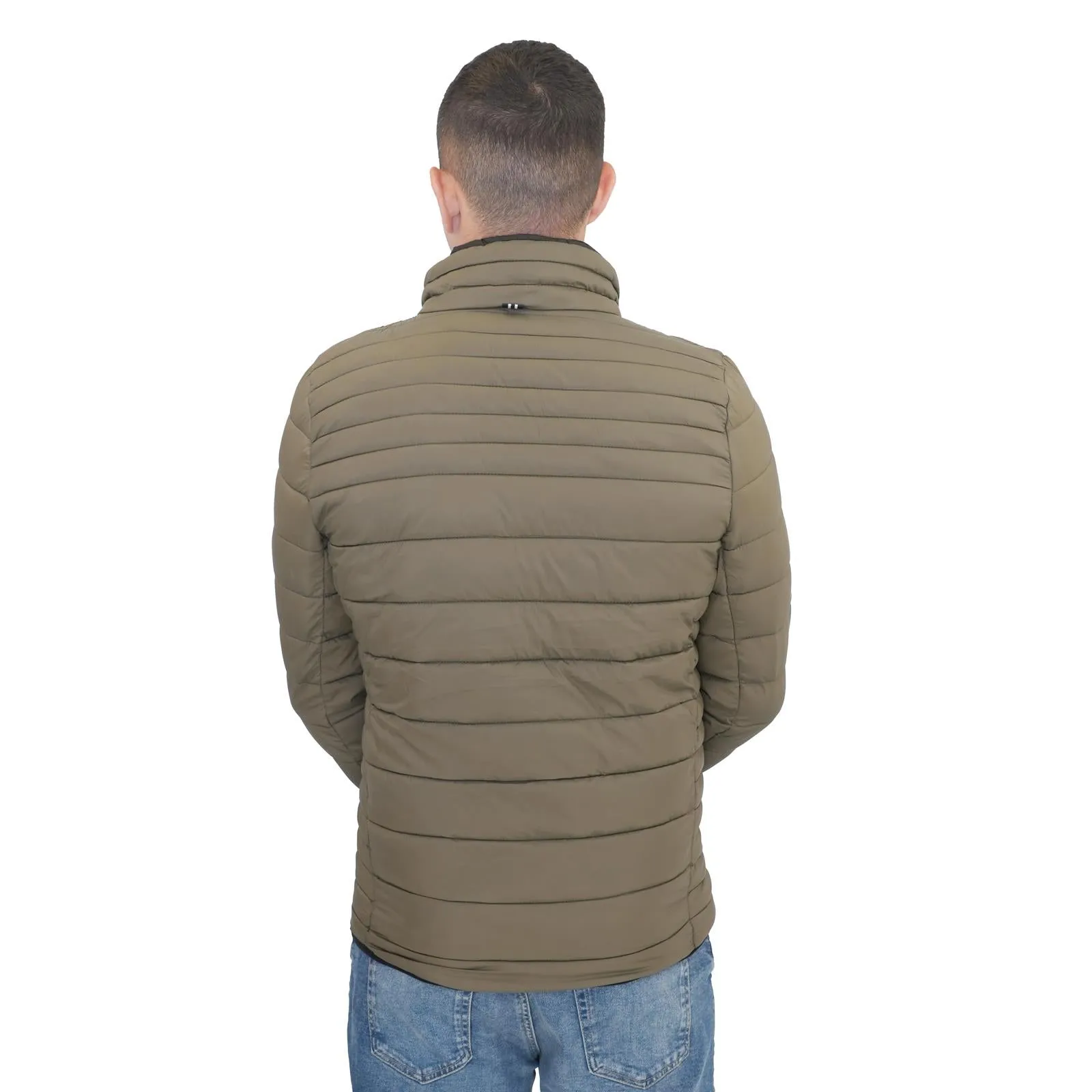 Nautica Performance Double Zip Puffer Jacket Olive