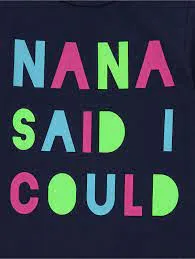 Navy Nana Said Slogan Girls T-Shirt