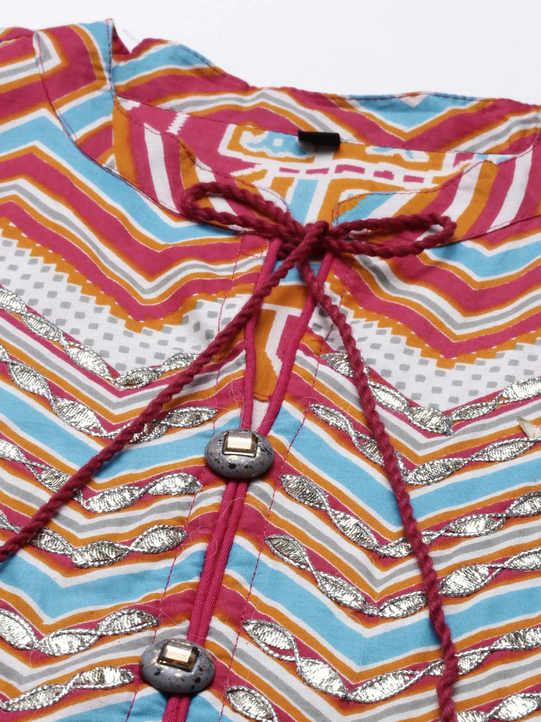 Neeru's Printed Color Cotton Fabric Tunic