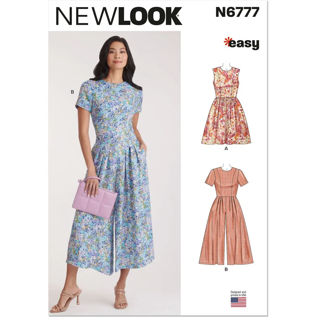 New Look Sewing Pattern N6777 Misses' Dress and Jumpsuit