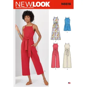 Newlook Pattern N6616 Misses' Dress And Jumpsuit