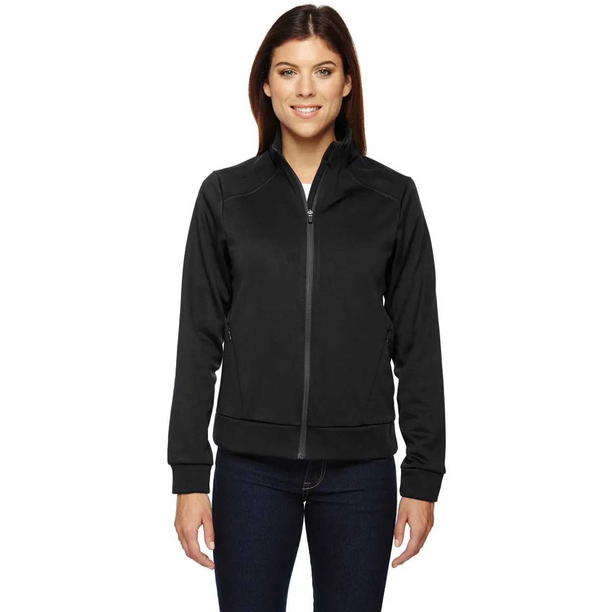 North End Women's Black Evoke Bonded Fleece Jacket