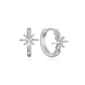 North Star Huggie Hoop Earrings