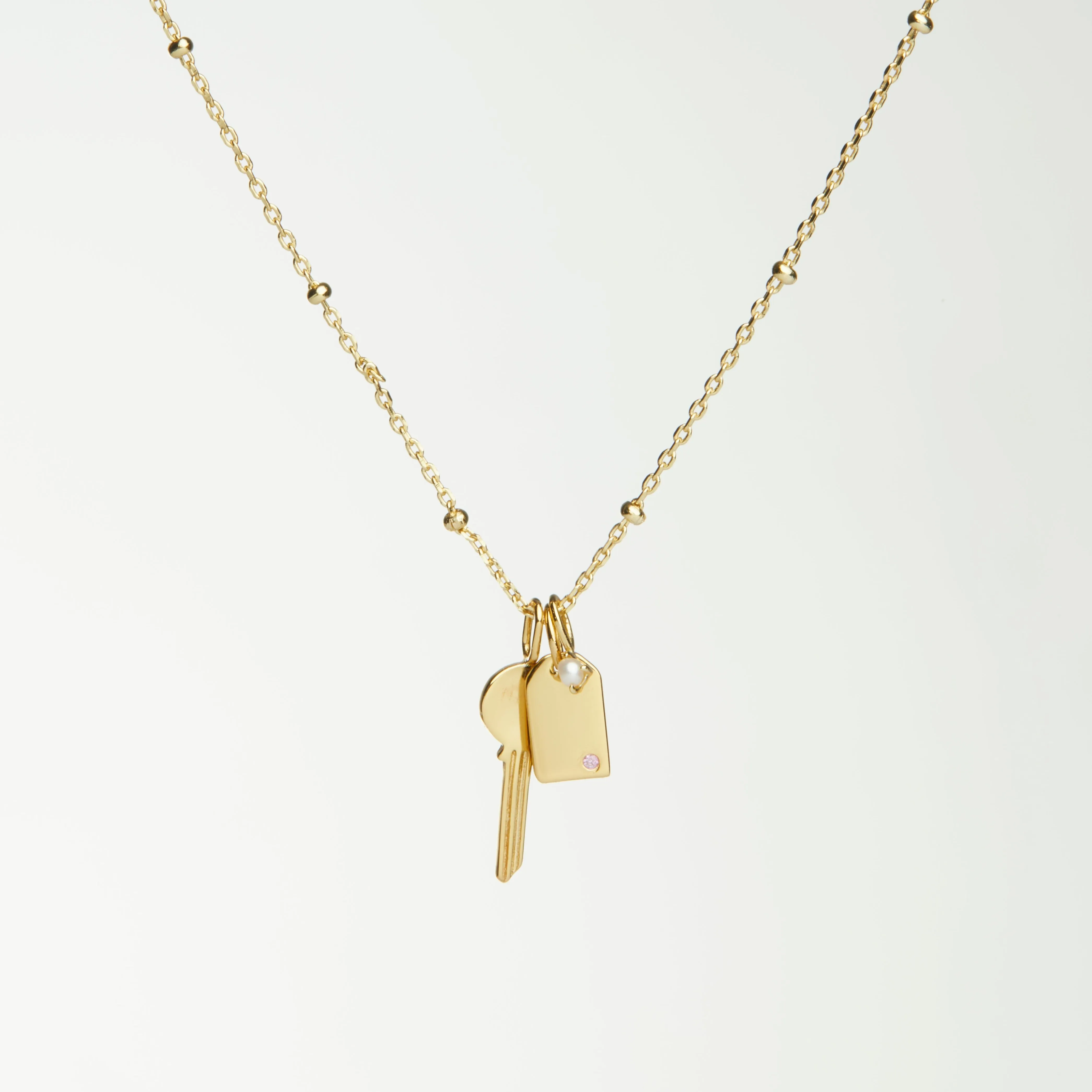 Nova Gold Charm Necklace