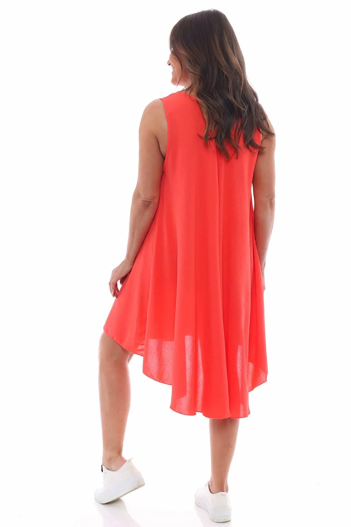 Odelia Sleeveless Tunic Coral