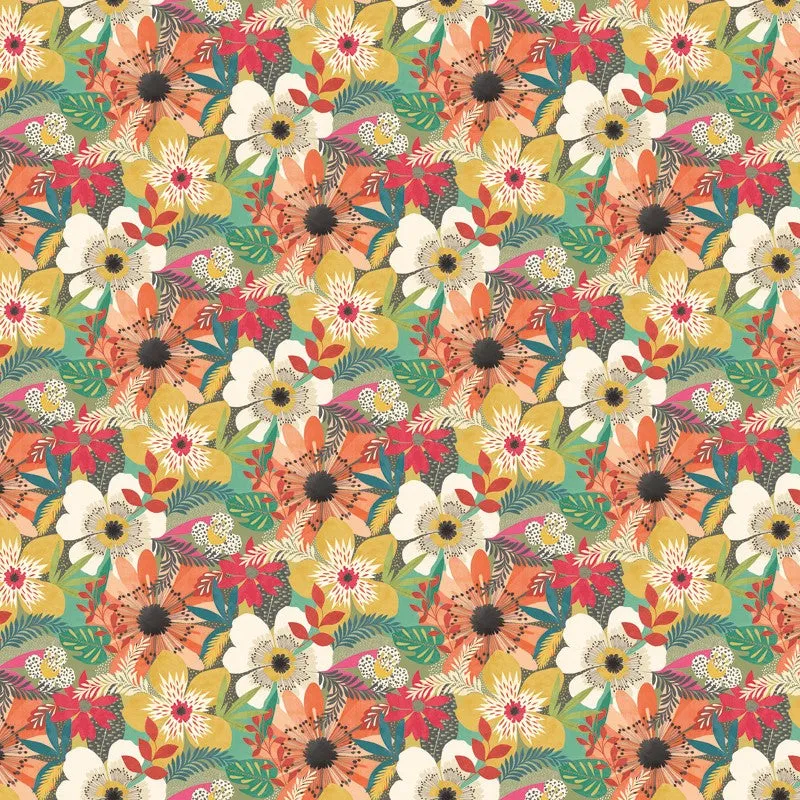 Ohpopsi Floral Riot Wallpaper