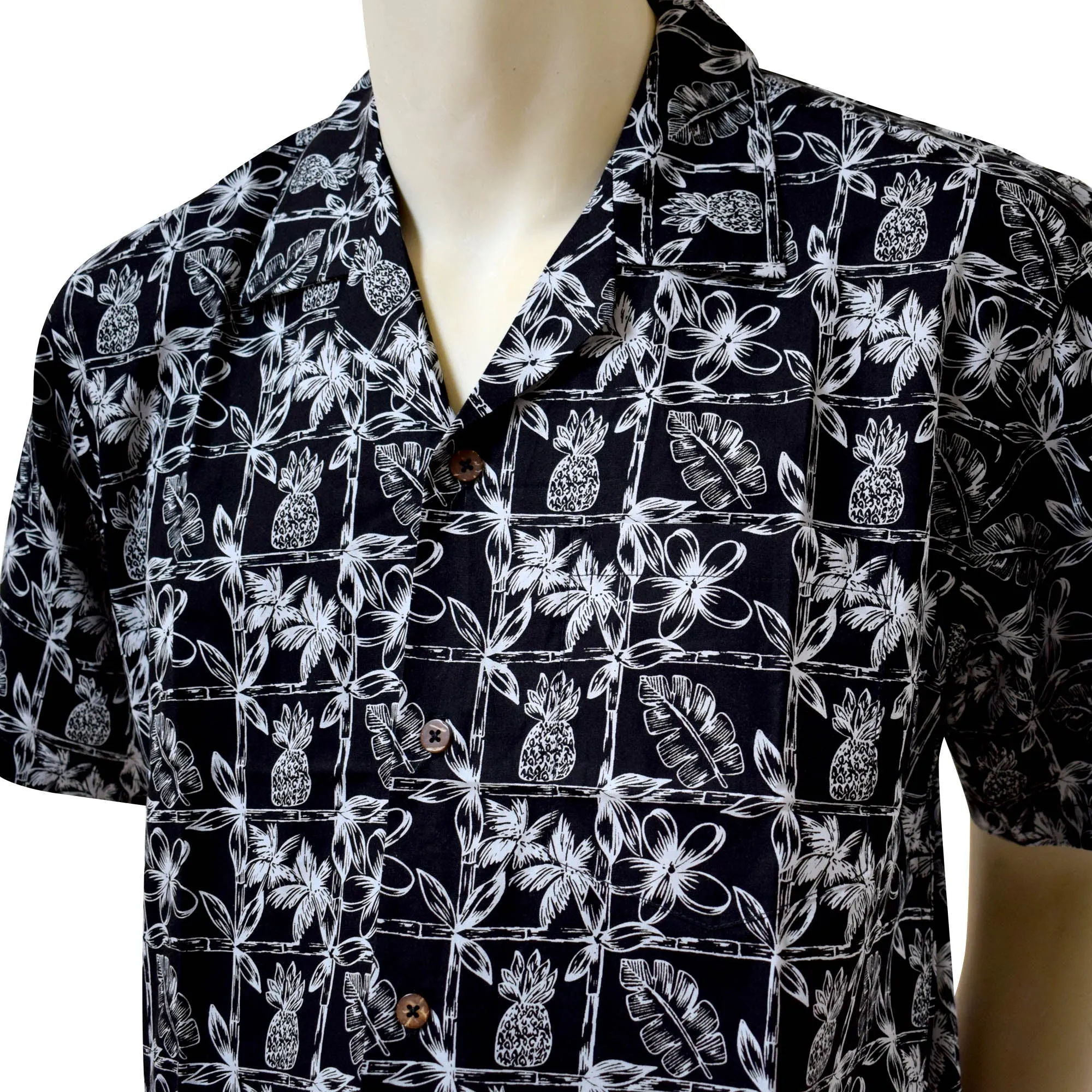 Pineapple Block Men's Aloha Shirt