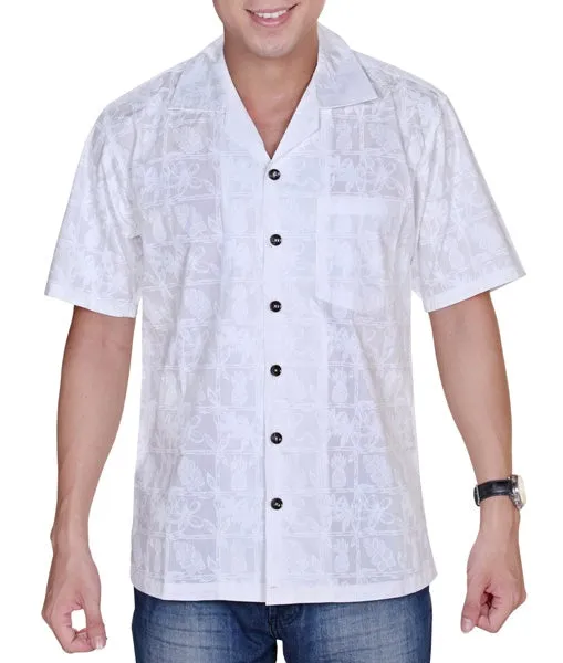 Pineapple Block Men's Aloha Shirt