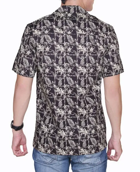 Pineapple Block Men's Aloha Shirt