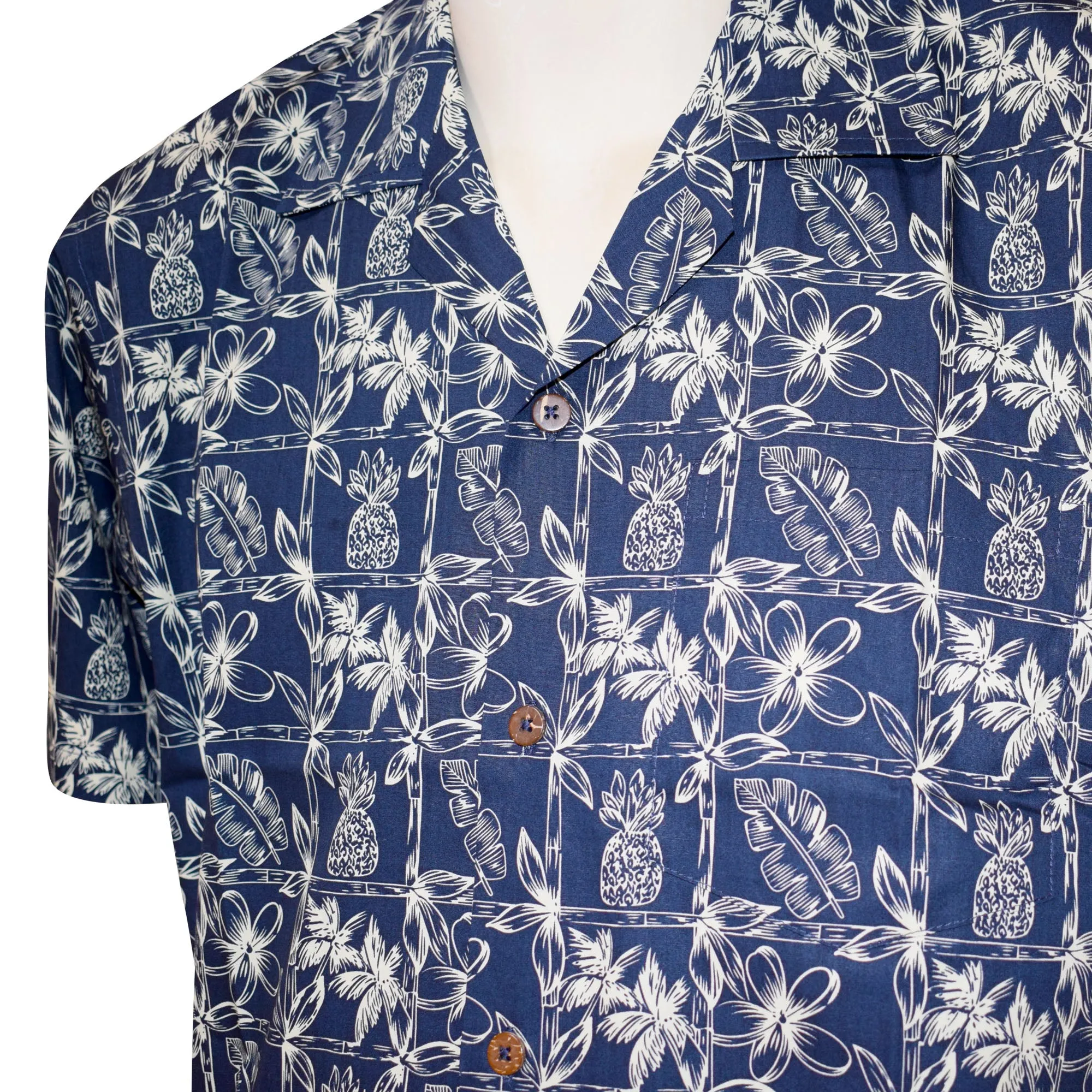 Pineapple Block Men's Aloha Shirt