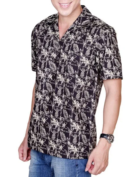 Pineapple Block Men's Aloha Shirt