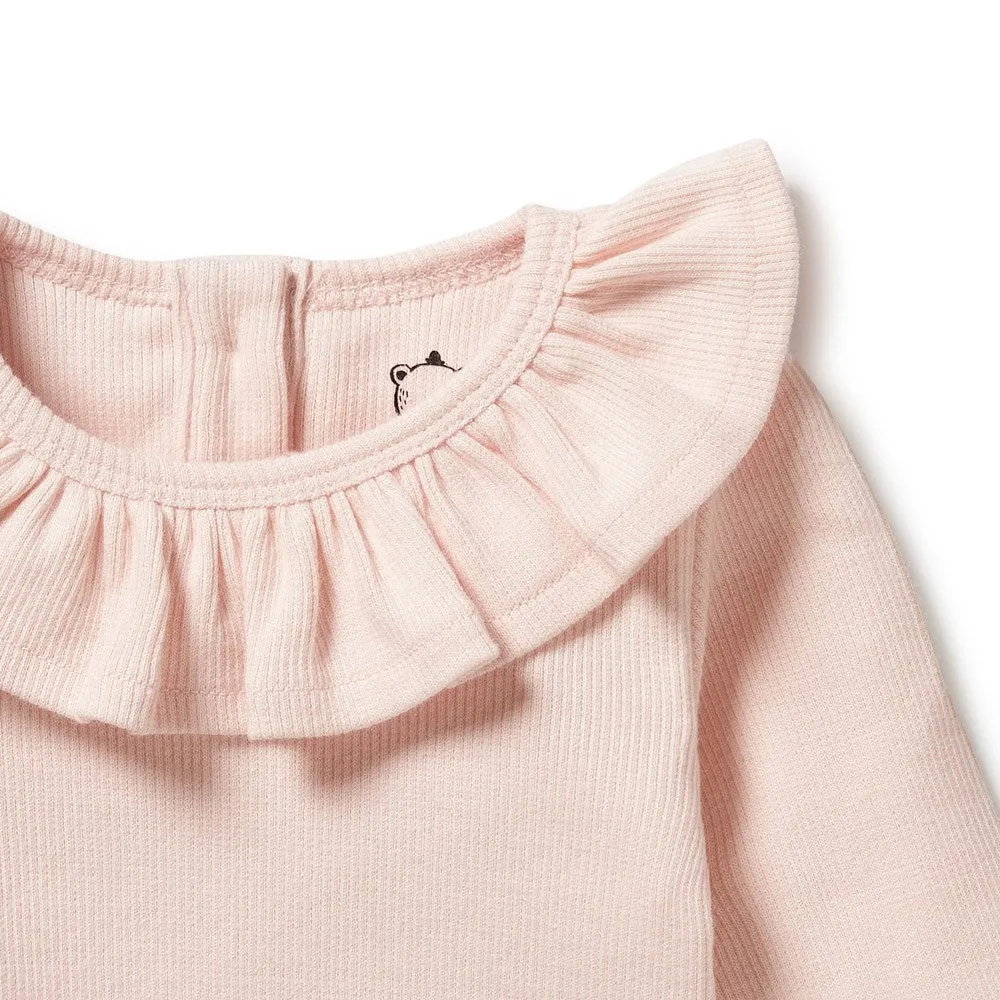 Pink Organic Ruffle Top