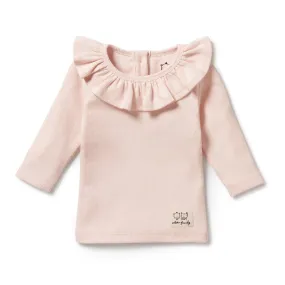 Pink Organic Ruffle Top