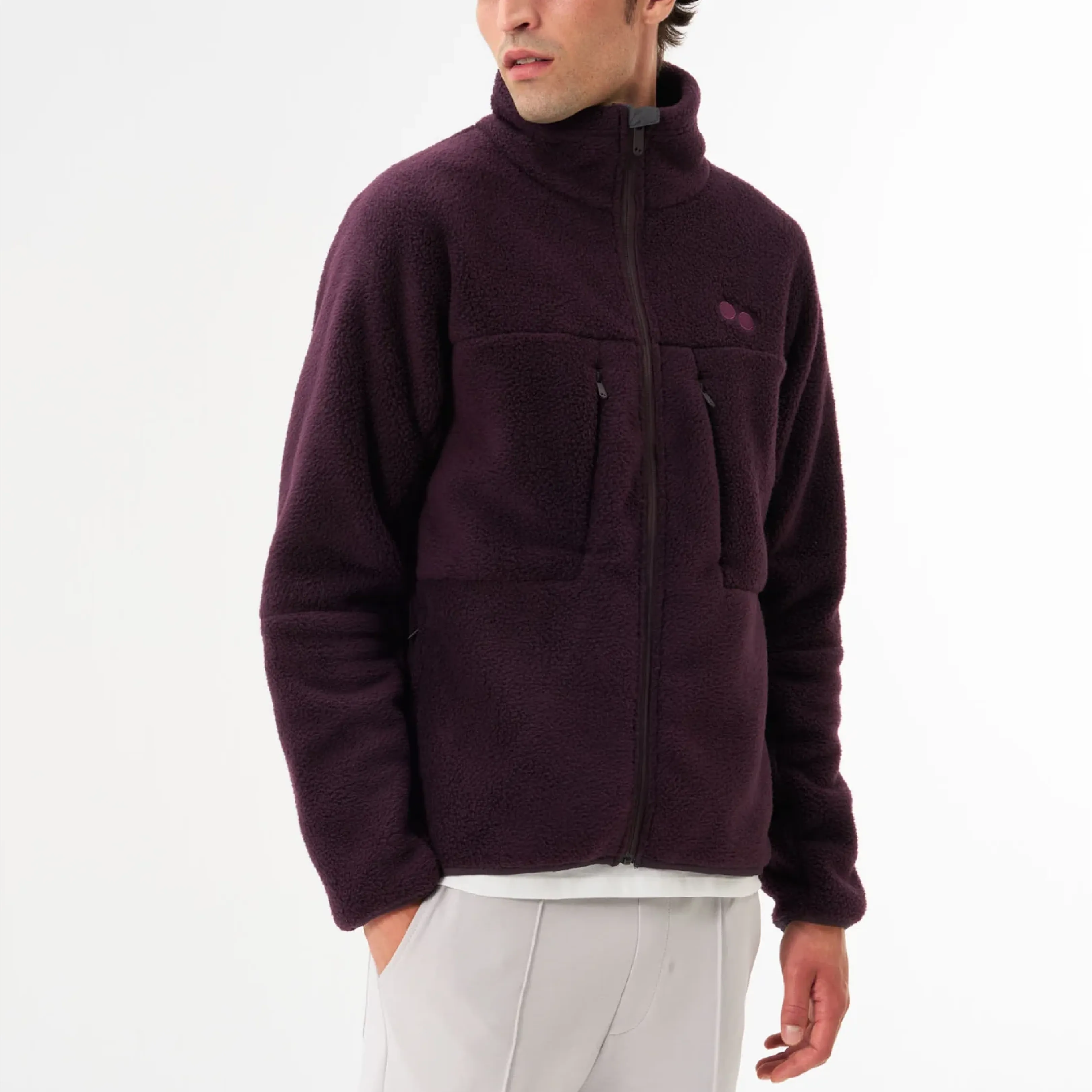 pinqponq Fleece Jacket Men Midnight Plum