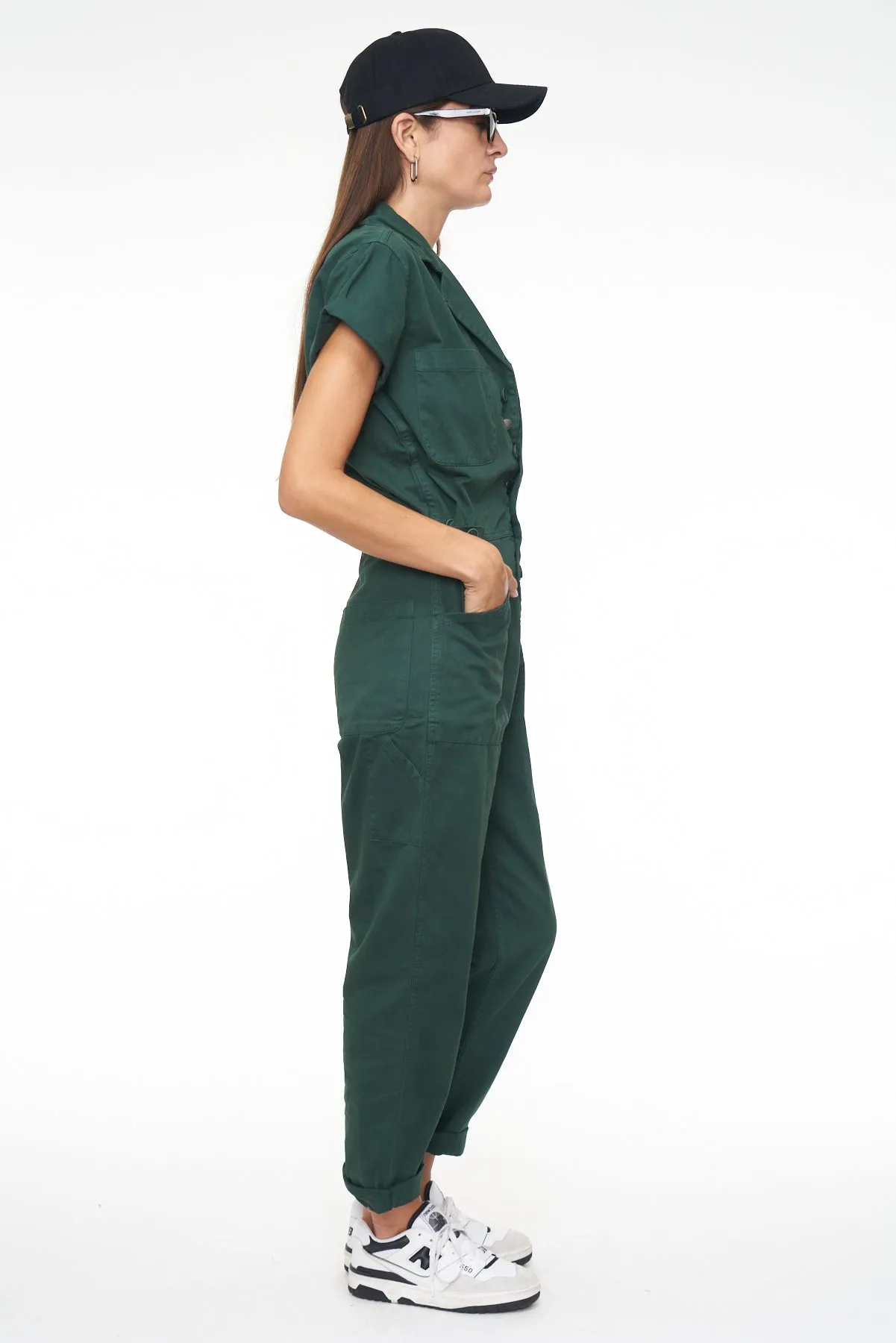 Pistola Grover Short Sleeve Field Worker Jumpsuit - Pine