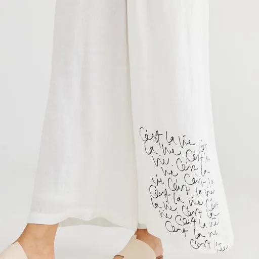 Positano Pants in White   C'Est La Vie