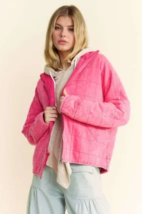 Quilted Bubble Pink Jacket