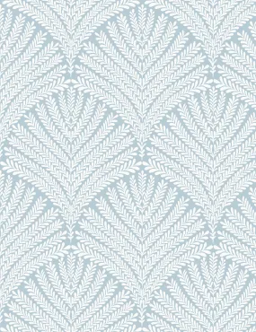 Rayna Wallpaper, Blue Swatch