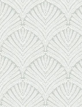 Rayna Wallpaper, Eucalyptus Swatch