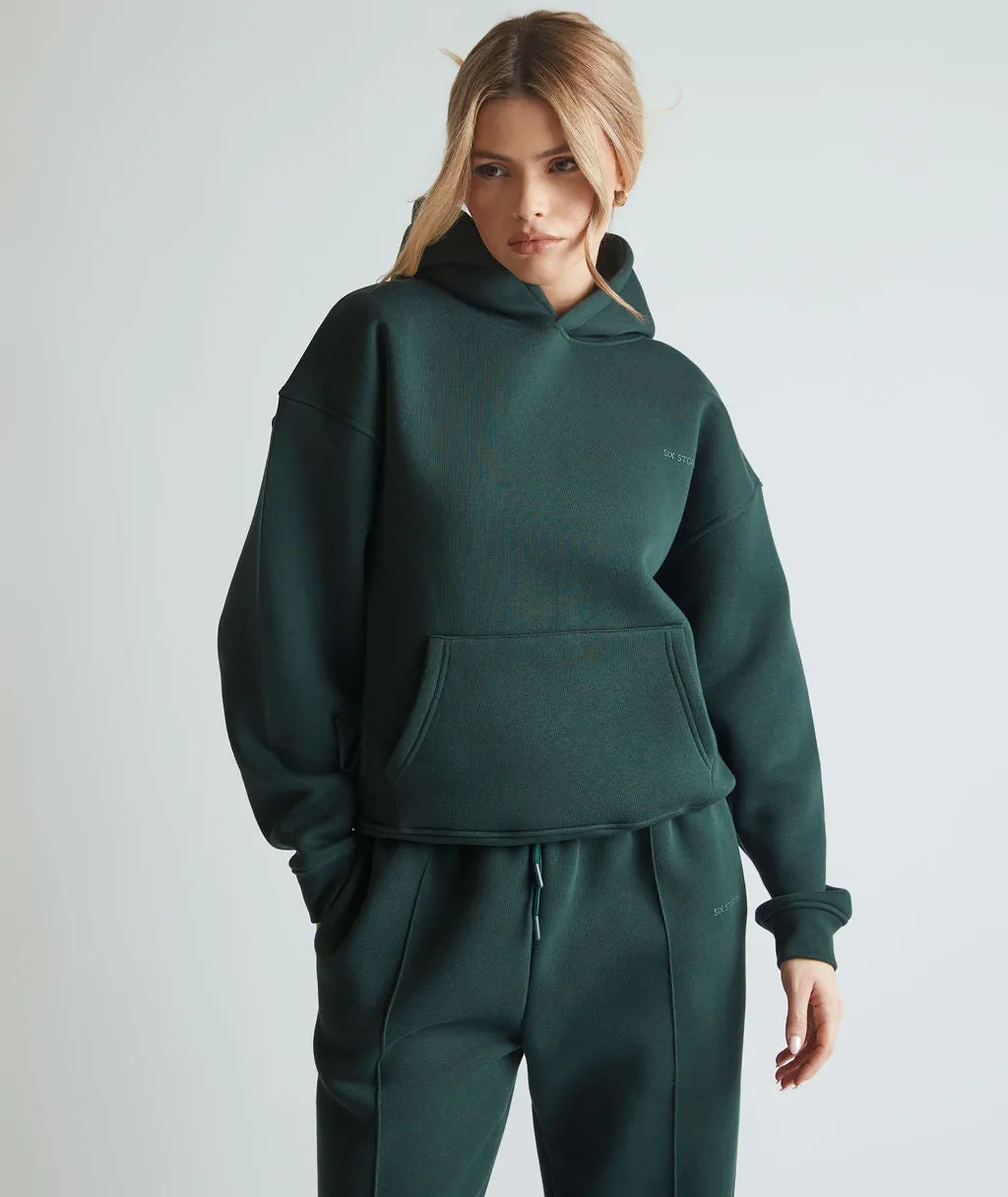 Relaxed Hoodie - Forest Green