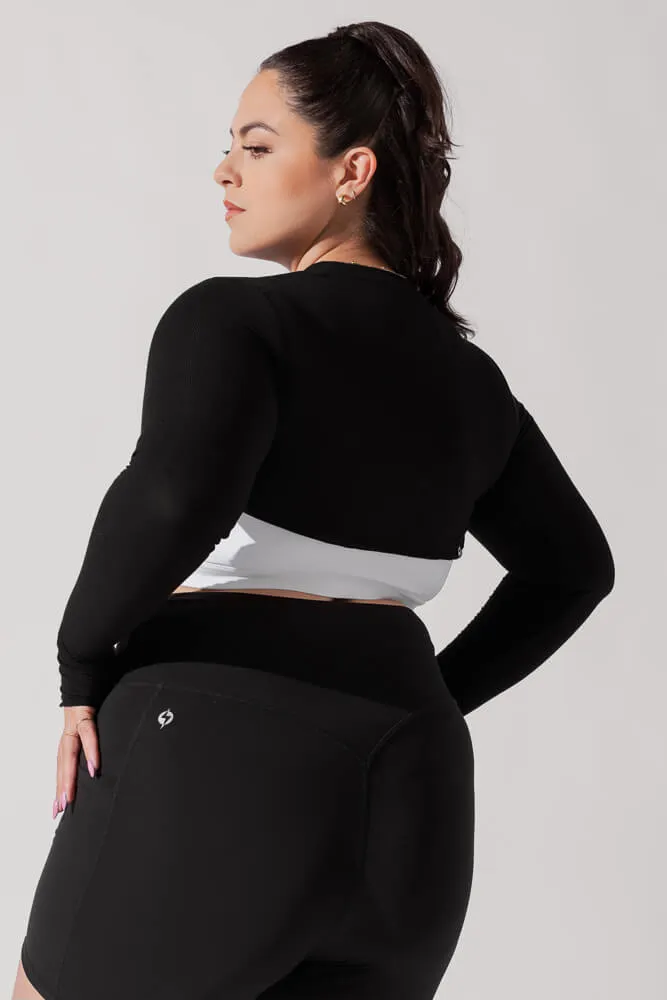 Relevé Ribbed Shrug - Black