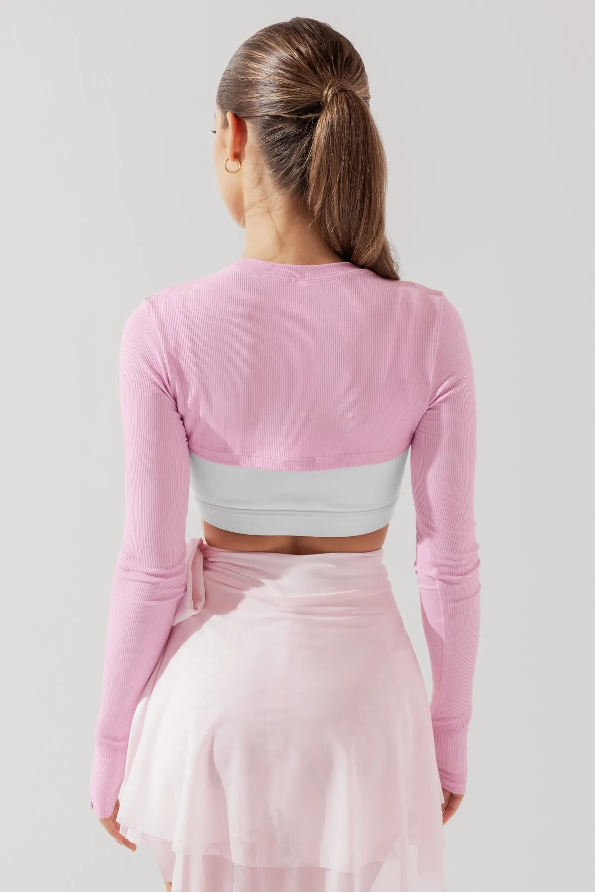 Relevé Ribbed Shrug - Bubblegum