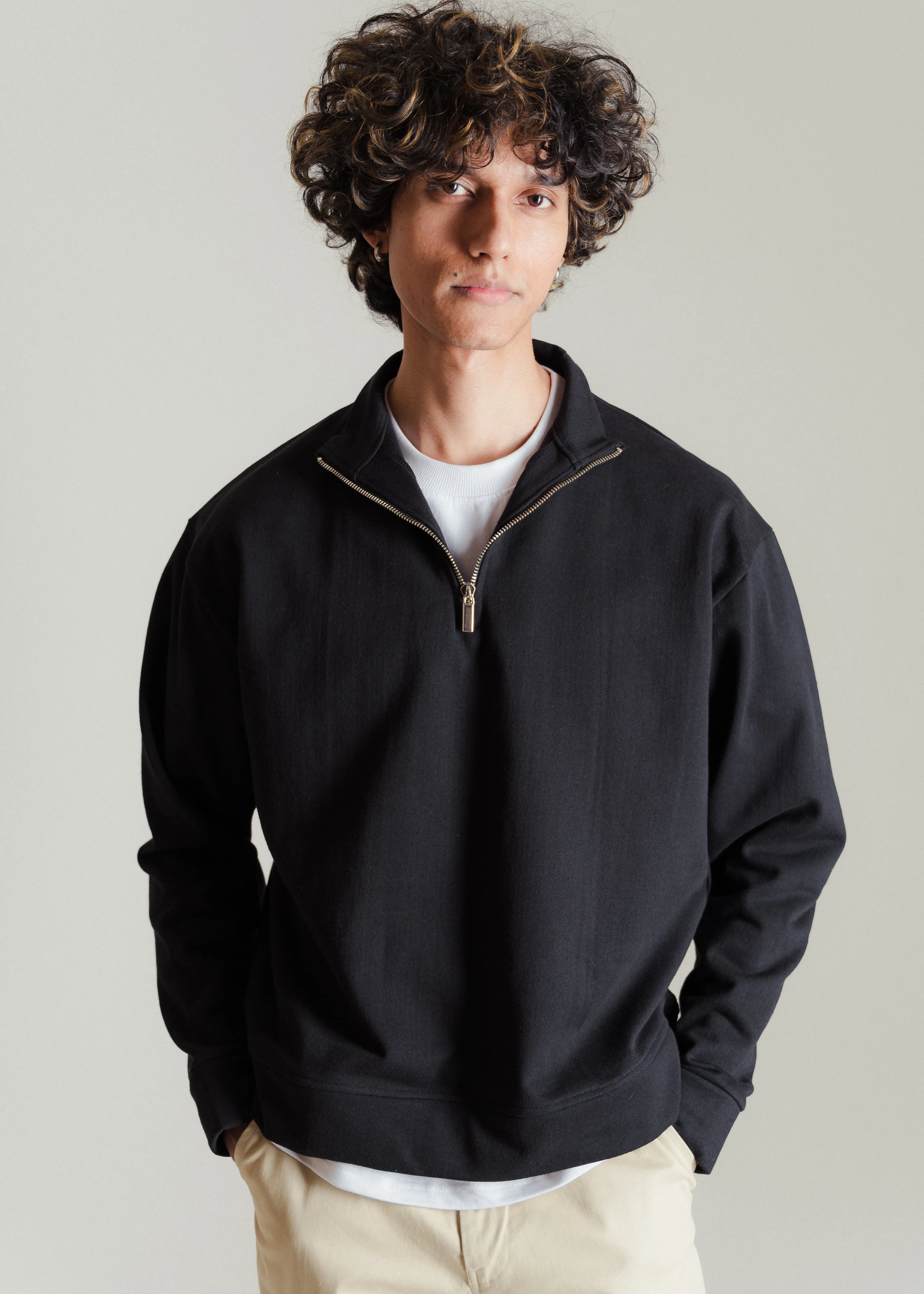 ReVive Half-Zip Sweatshirt — Black