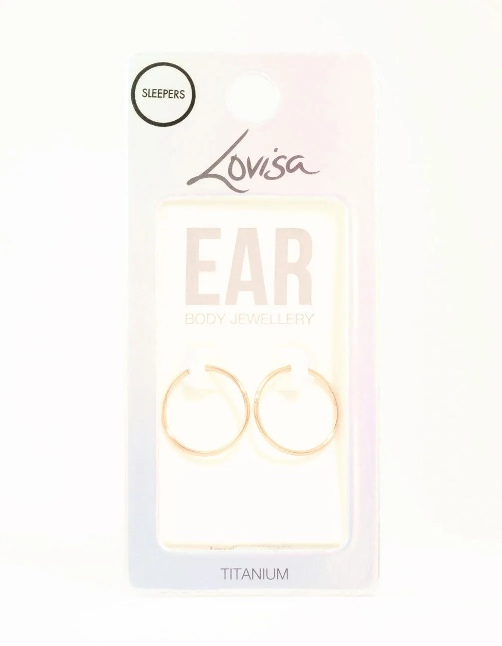 Rose Gold Plated Titanium Sleeper Earrings 16 mm