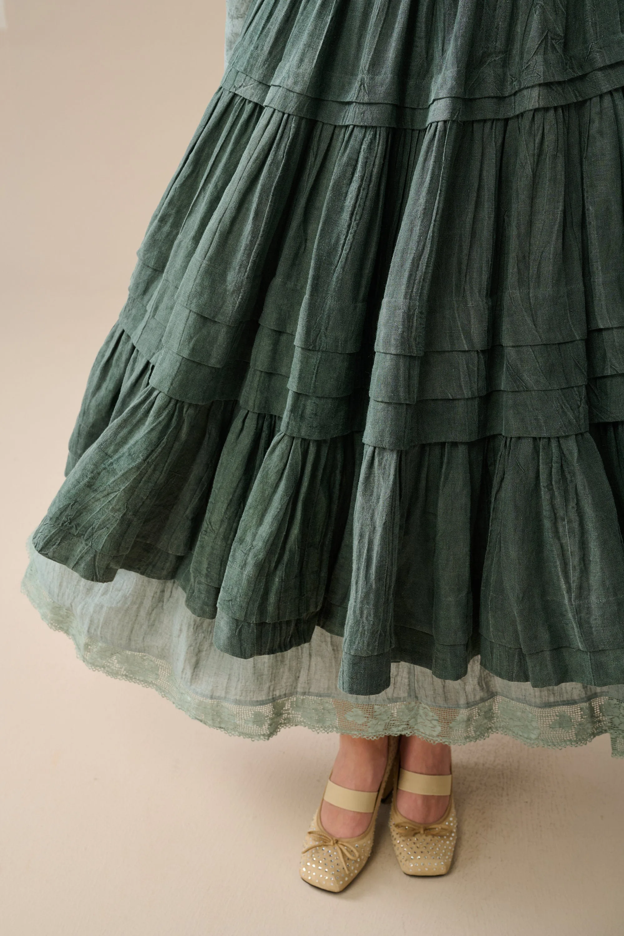 Ruby 31 | Layered twirl linen skirt