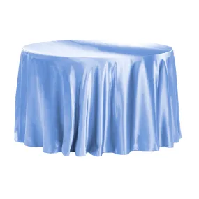 Satin 120" Round Tablecloth - Cornflower/Serenity