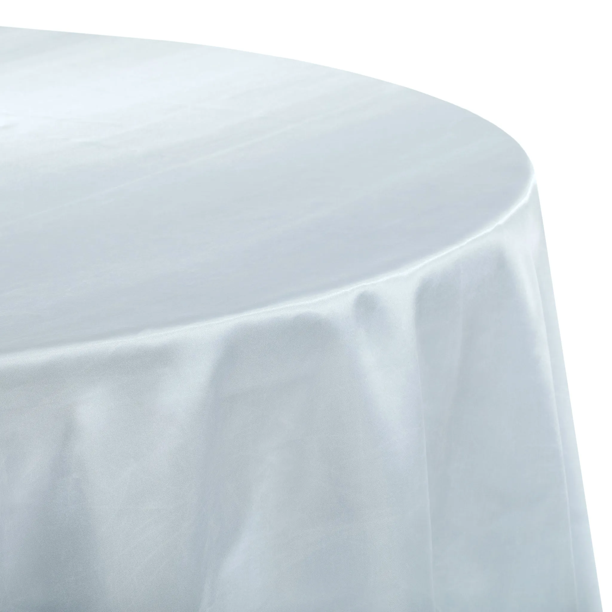 Satin 120" Round Tablecloth - Dusty Blue