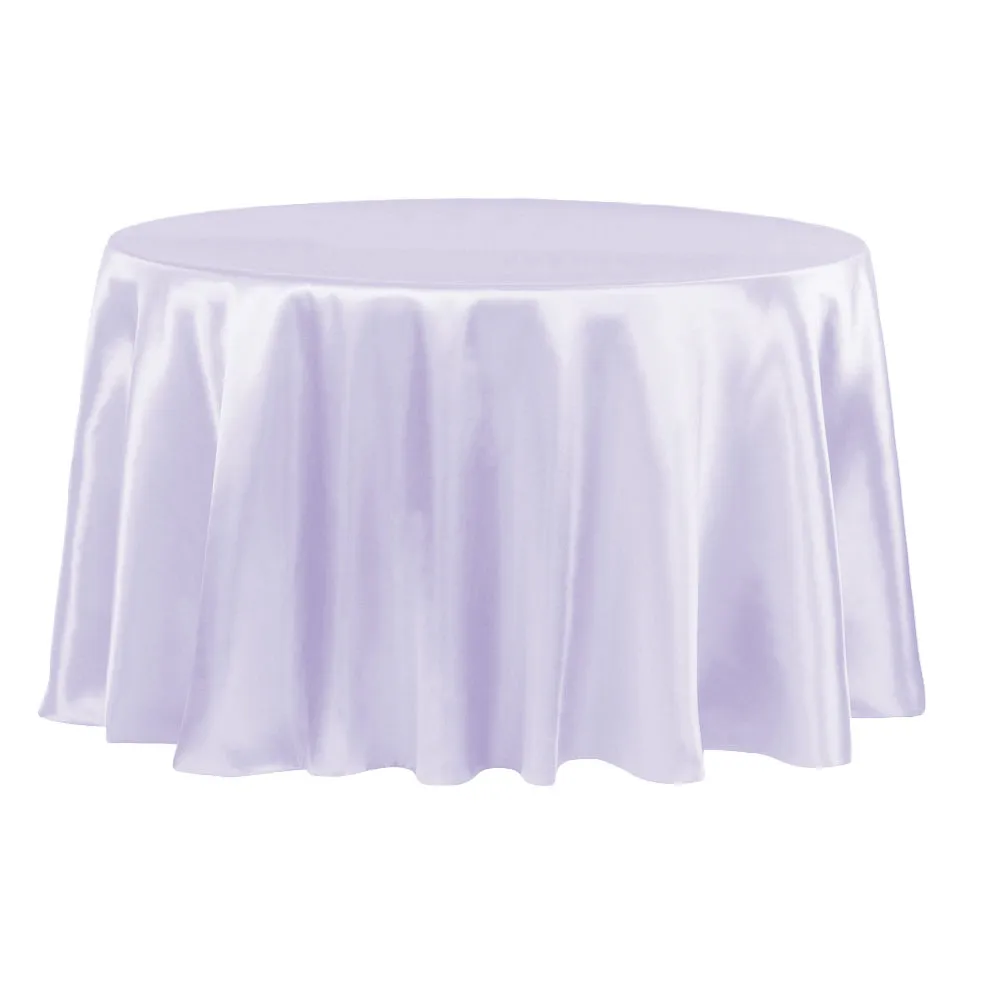 Satin 120" Round Tablecloth - Lavender