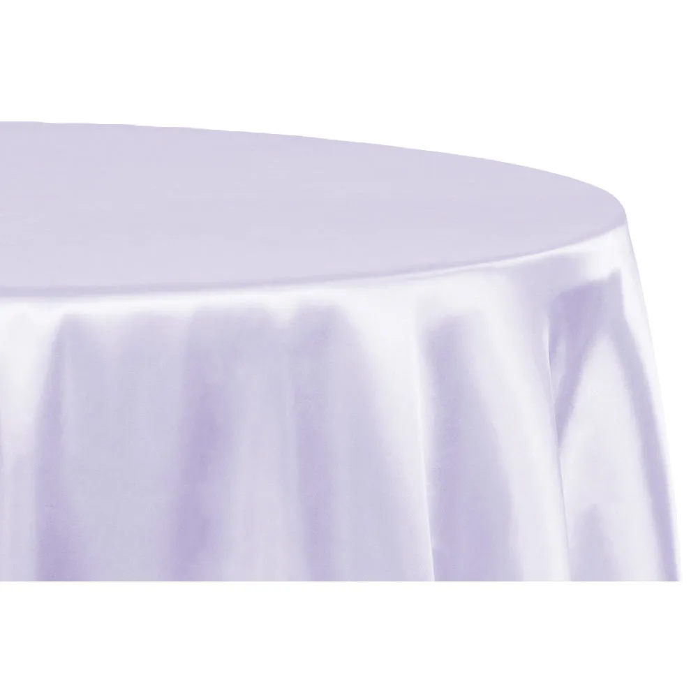 Satin 120" Round Tablecloth - Lavender