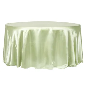 Satin 120" Round Tablecloth - Sage Green