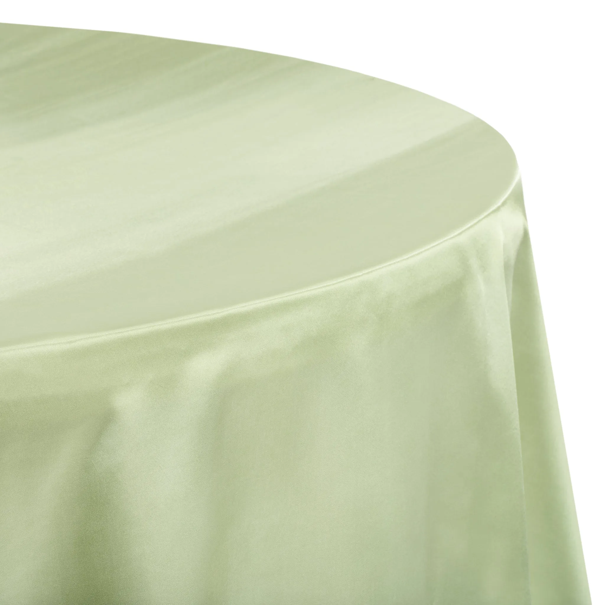 Satin 120" Round Tablecloth - Sage Green