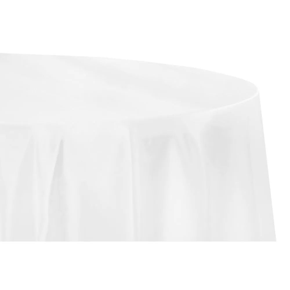 Satin 120" Round Tablecloth - White