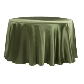 Satin 120" Round Tablecloth - Willow Green