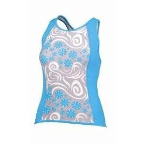 SheBeest Kona Tri Top, White/Blue, X-Small