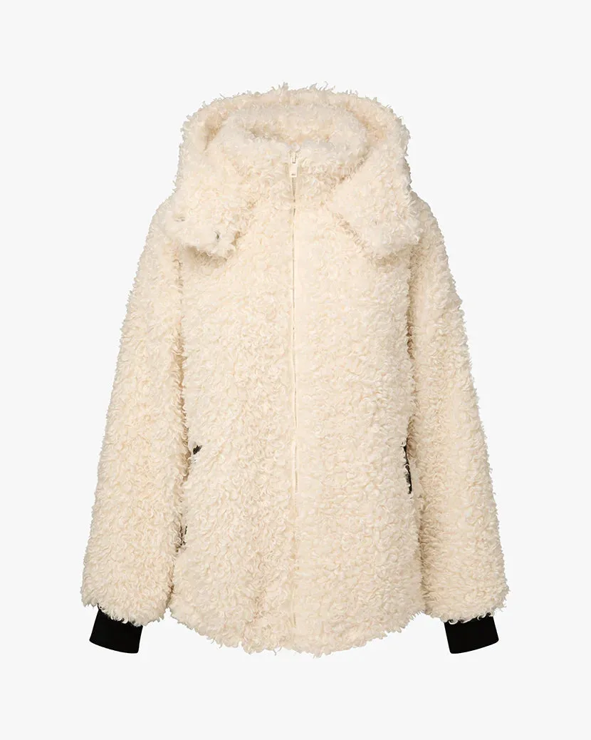 Sherpa Hooded Jacket Ivory