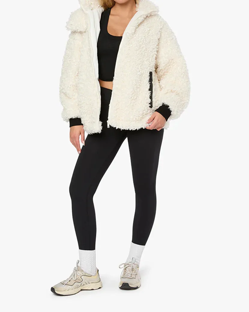 Sherpa Hooded Jacket Ivory