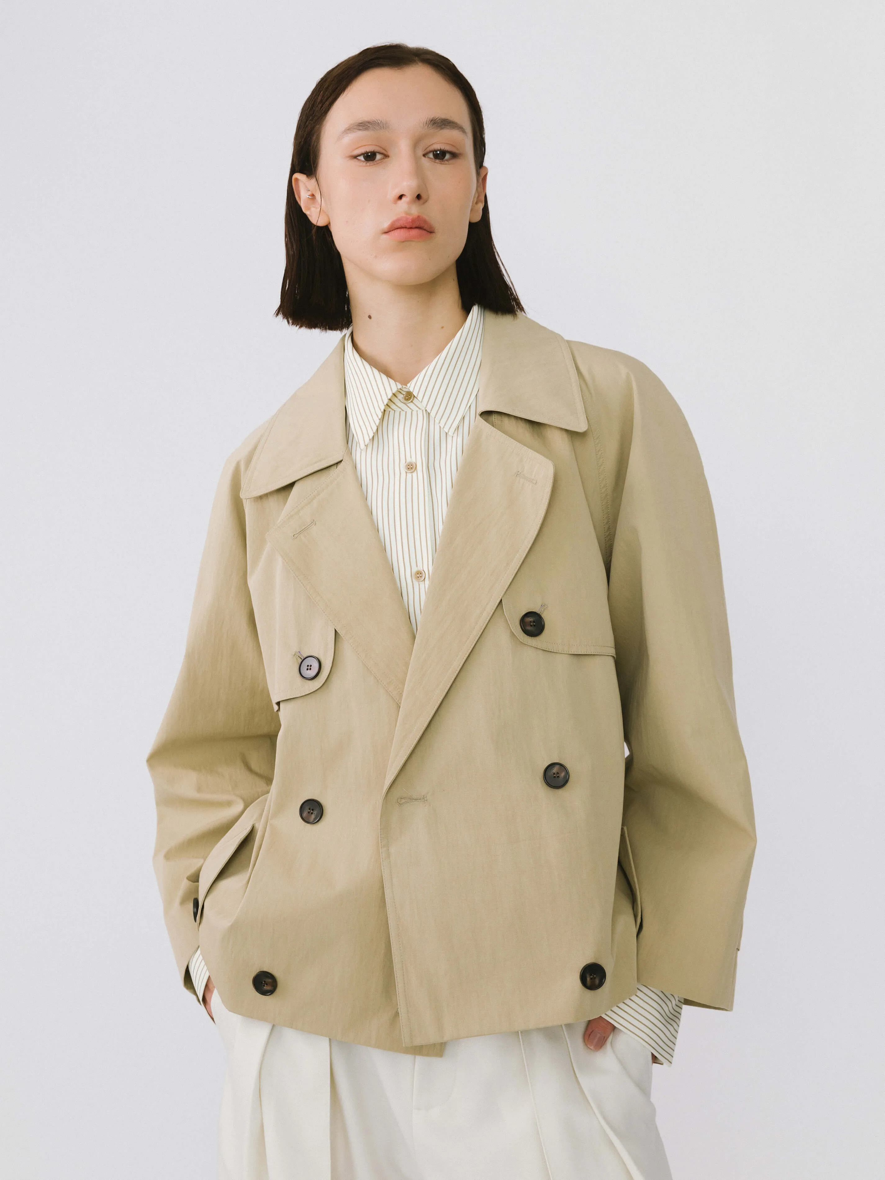 Short Hunting Trench Coat