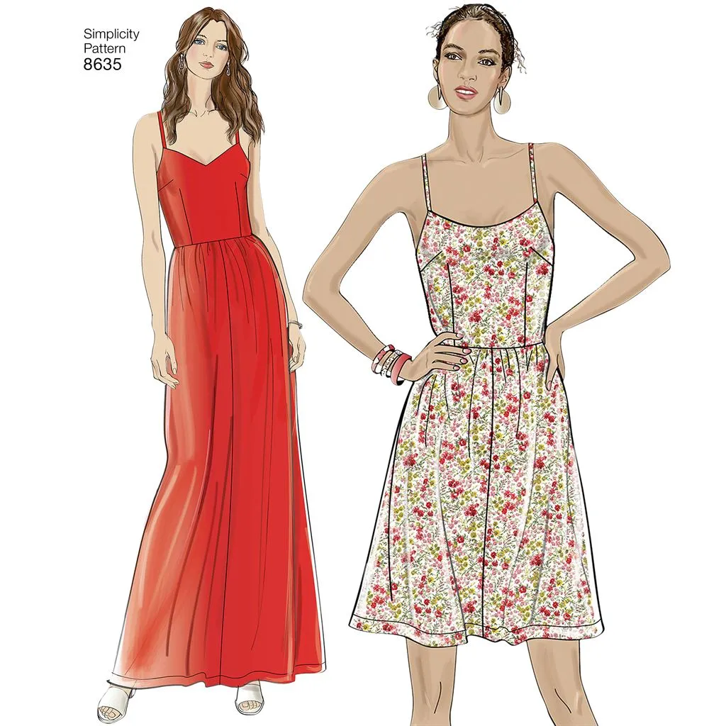 Simplicity Pattern 8635 Women’s Dress, Jumpsuit and Romper