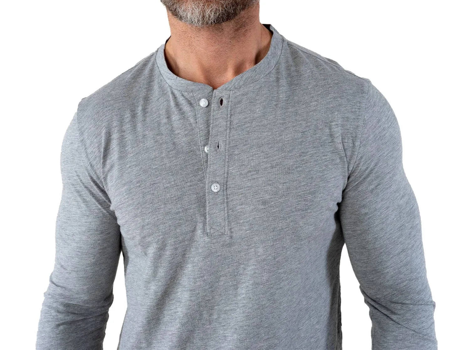 Slub Henley - Heather Gray