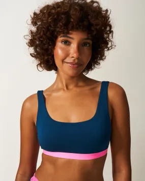 Soft Scoop Bra - Midnight Neon Pink