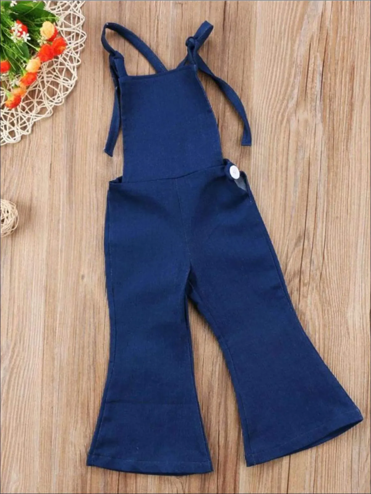 Step Out Sassy Chambray Bell-Bottom Jumpsuit