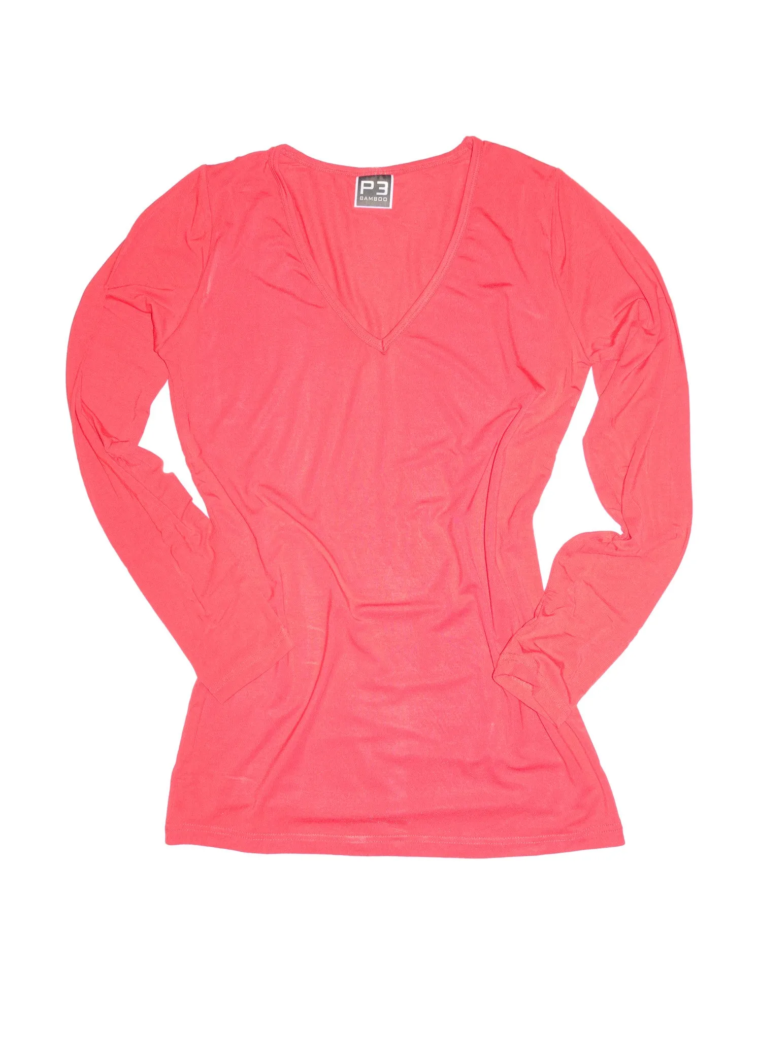 Stretch Bamboo Women's Long Sleeve V-Neck