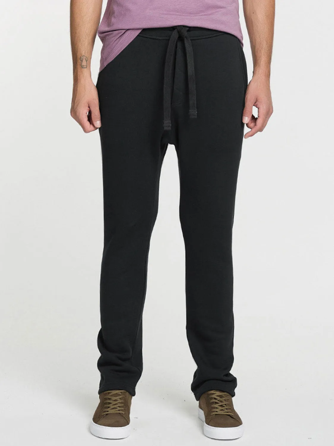 Tapered Loose-Fit Organic Cotton Sweatpants Meteorite Grey